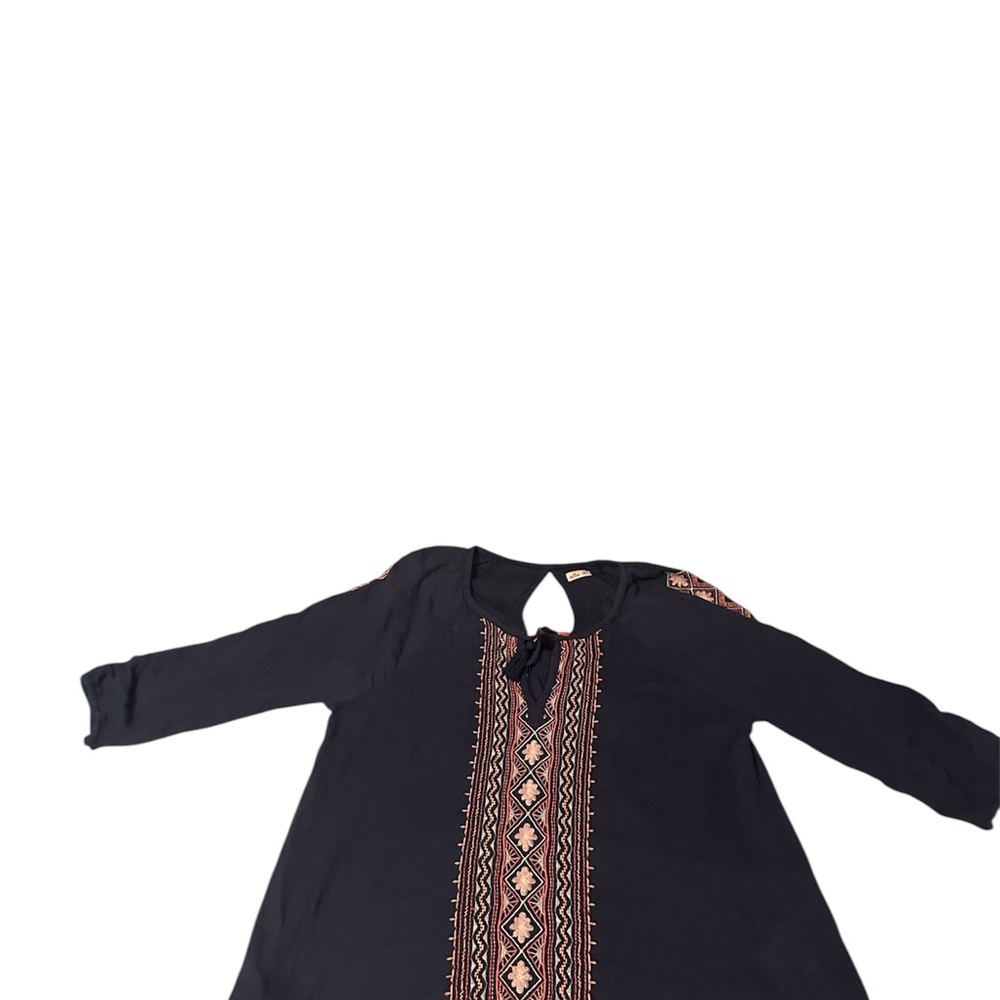 Hollister Juniors Embroidered Blouse – Navy Blue – Women’s Medium